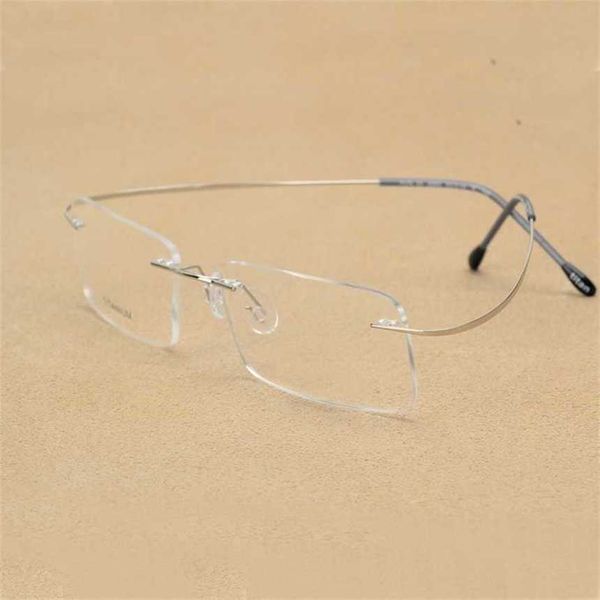 

luxury designer fashion sunglasses 20% off rimless eye light fashion metal spectacles reading glasses frame mens decoration women eyewear fi, White;black