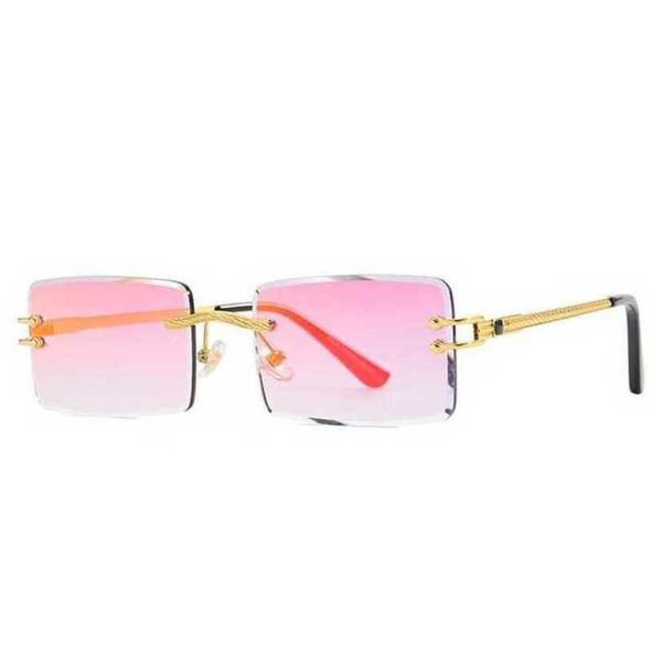 

30% off luxury designer new men's and women's sunglasses 20% off d037 fashion frameless cut edge hip hopkajia, White;black