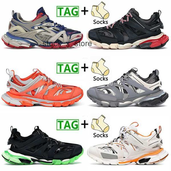 

17fw running shoes triple s 3.0 track womens mens white royal blue shiragiku brown purple cement orange green pink shadow yellow gold old, Black