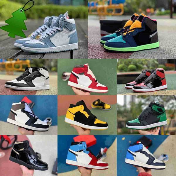 

jumpman 2023 1 1s high sports basketball shoes mens women bio hack pine green true blue chicago lost found stage haze denim dark marina poll