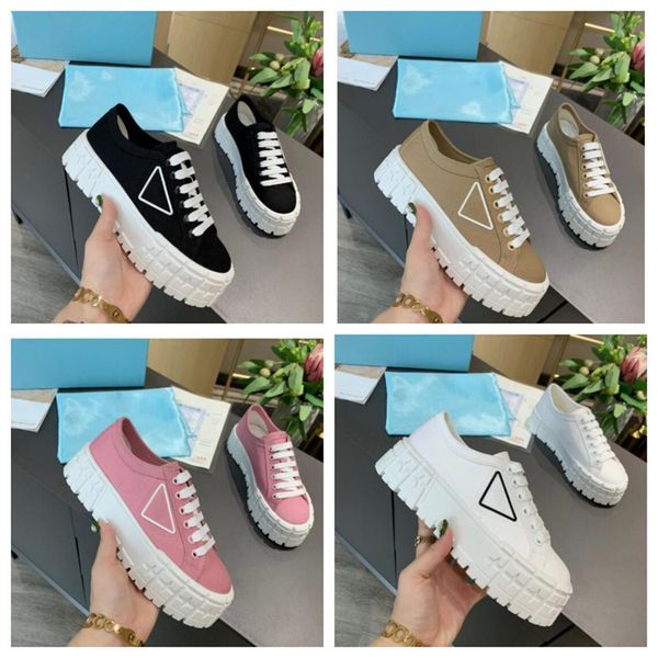 

new casual shoes designer women nylon gabardine classic canvas sneakers brand wheel lady stylist trainers fashion platform solid height