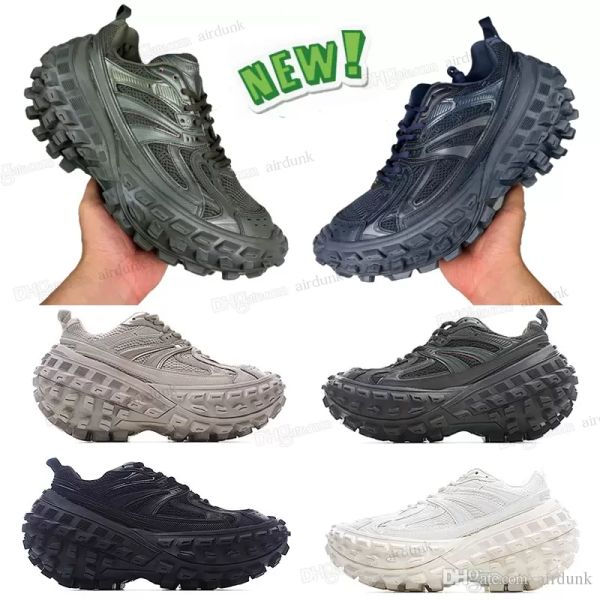 

balencigas balencaigaity designer defender sneaker men women casual shoes rubber platform tire shoe sneakers beige black khaki tms