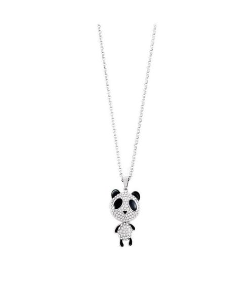 

punk small waist figure bear men pendant necklace vintage stainless steel box chain necklace for women jewelry gift7552869, Silver