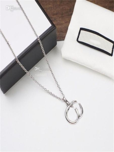 

designer pendant necklace gold silver woman double g necklace luxury gift jewelry fashion dfs9174675