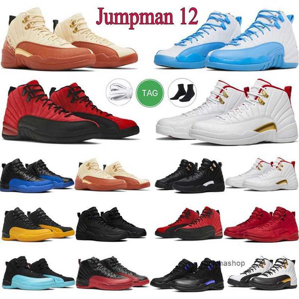 

2023 designer jumpman 12s basketball shoes 12 mens utility reverse flu game shoe dark nylon cherry suitable trainers sports walking sneakers, Black
