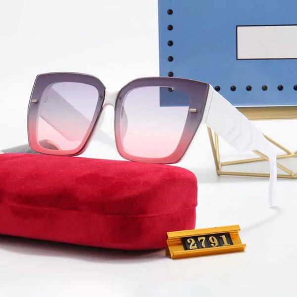 

luxury designer new sunglasses fashion same for men women universal ins net red large frame print leg street p ink tide, White;black