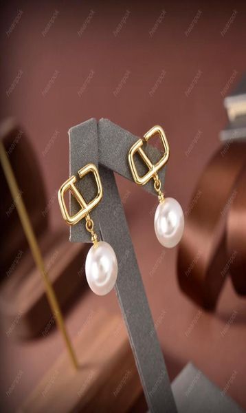 

fashion women pearl earring jewelry luxurys gold earrings designer letter v diamond earring studs wedding party necklaces with box8886558, Golden;silver