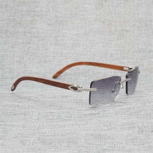 

men's luxury designer women's sunglasses natural black white buffalo horn men rimless square wooden clear glasses frame vintage cl, White;black