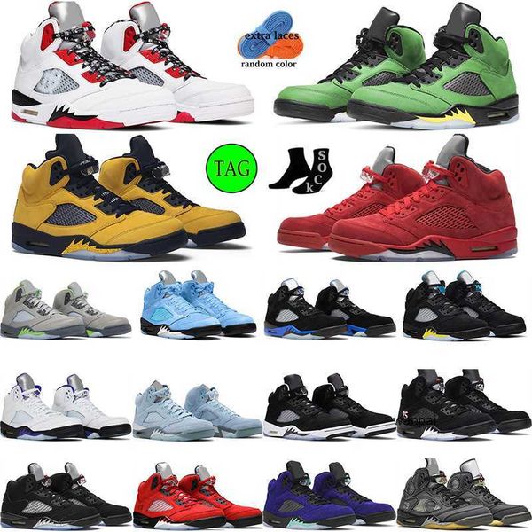 

fire red 5 5s jumpman men basketball shoes concord off noir easter racer blue sail jade horizon green bean mens trainers sports sneakers unc