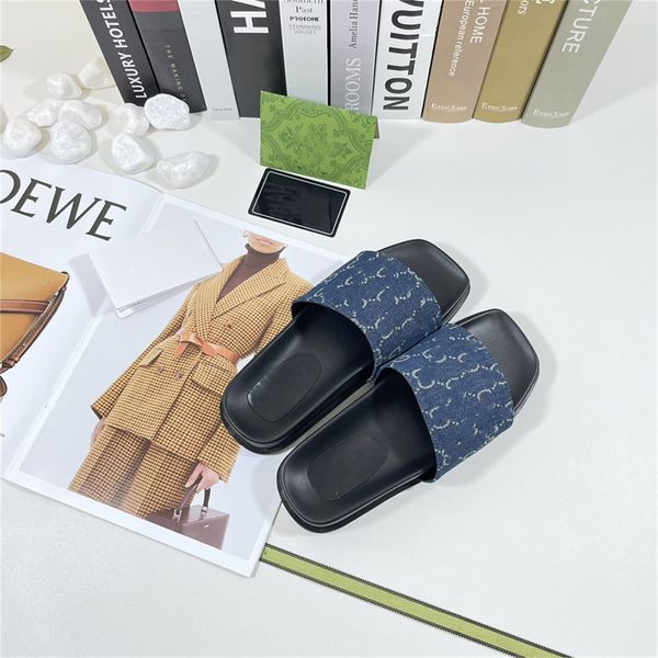 

beach slippers fashion mens womens sandals slippers slide designer luxury flat high heels flip flops shoes embroidered platform rubber sanda, Black