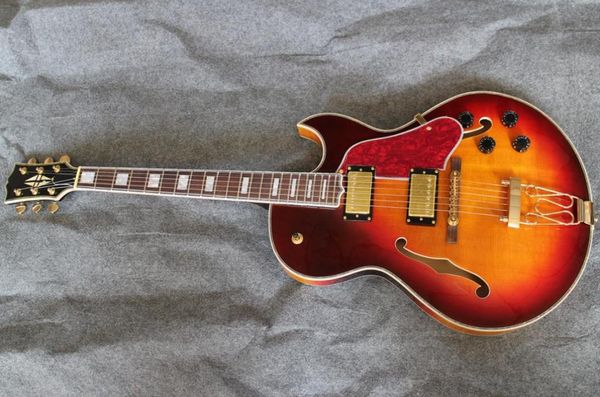 

semihollow fhole jazz electric guitar metal accessories standard binding 3ts guitar4035280