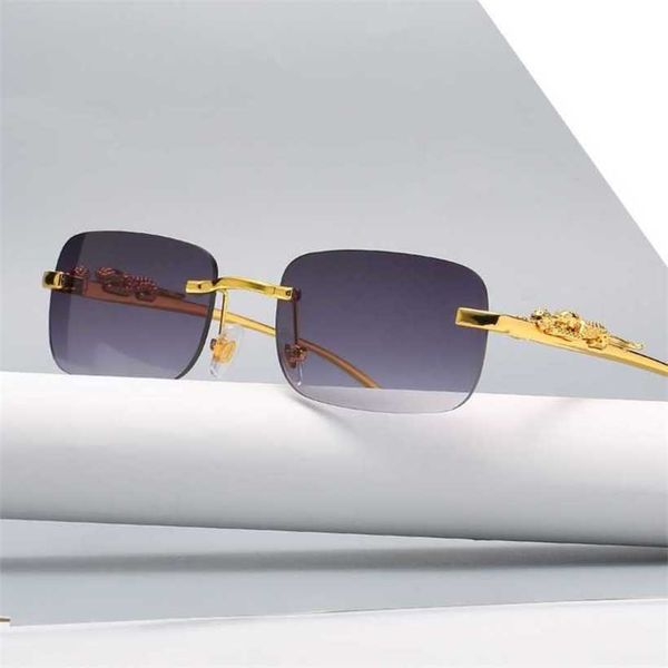 

20% off luxury designer new men's and women's sunglasses 20% off fashion vintage rimless square women men popular travel driving m, White;black