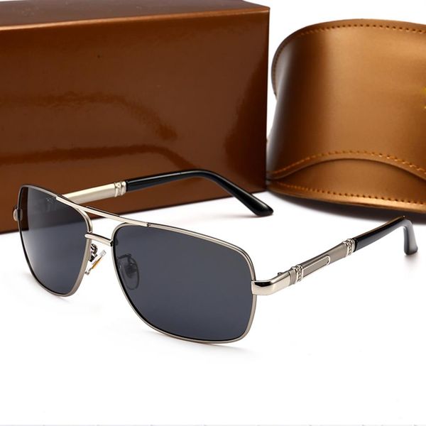 

luxury designer sunglasses polarized lens uv protection vintage fashion men women sun glasses eyewear with brown case263r, White;black