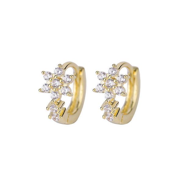 

charm straight earrings popular jewelry copper plated 14k gold 3a colored zircon set with diamond new accessories 44, Golden