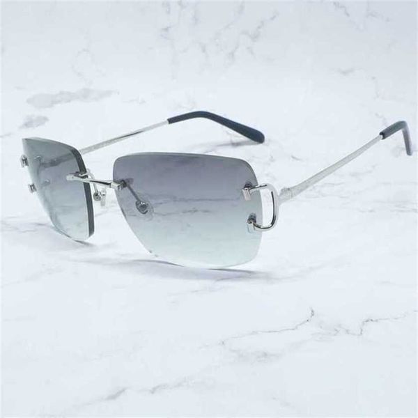 

40% off luxury designer new men's and women's sunglasses 20% off oversized es metal retro brand rimless glasses wire customized cu, White;black