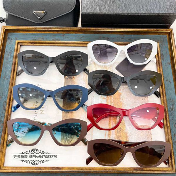 

40% off luxury designer new men's and women's sunglasses 20% off 23 personalized cat eye style ins net red same metal, White;black