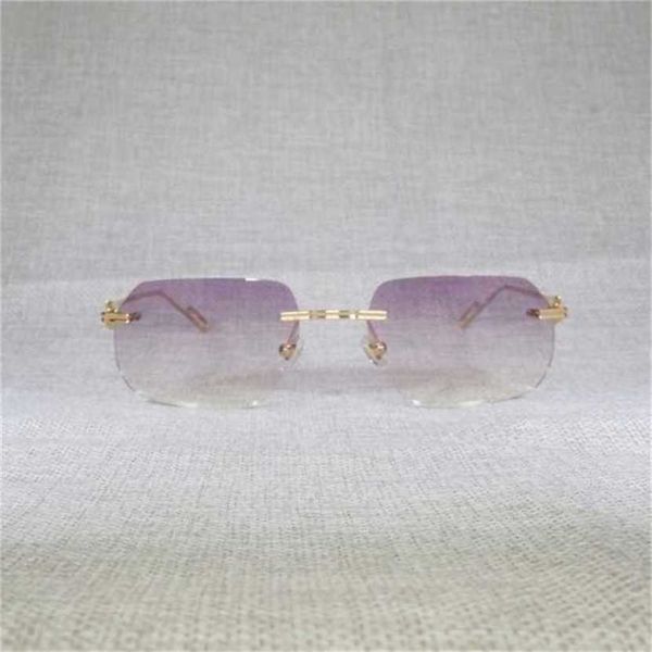 

30% off luxury designer new men's and women's sunglasses 20% off lens shape rimless men accessories outdoor clear metal frame for, White;black