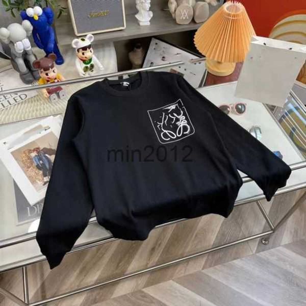 

men's hoodies & sweatshirts 2023new designer version hoodie pure hand loe autumn and winter new print embroidered men and women same st, Black