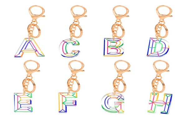 

acrylic letter initial keychains rings fashion car keyrings holder key chains accessories personalized a z 26 alphabets bag charms8827370, Slivery;golden