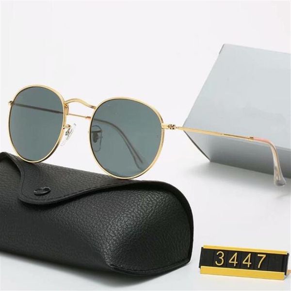 

designer sunglasses brand uv400 eyewear metal gold frame sun glasses men women mirror sunglasses polaroid glass lens with box2073, White;black
