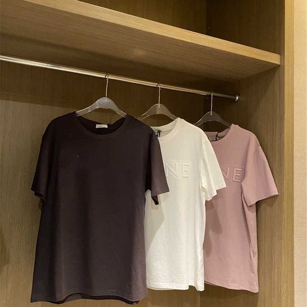 

80% off factory outlet online steel print stereo letter loose solid color t-shirt women new couple style versatile top, White;black