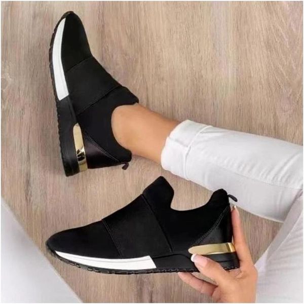 

shoes designer women's summer and autumn casual sneakers women's breathable slide-set sneakers elastic strap women's vulcaniz