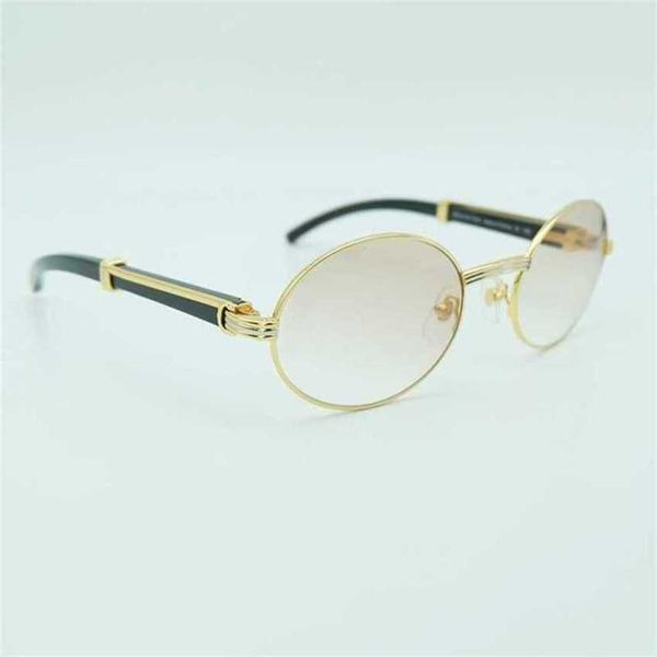 

luxury designer new sunglasses oval mottled buffalo horn men mens metal black white buffs glasses outdoor driving shade eyewearkajia, White;black