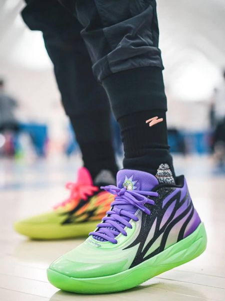 

mb.02 rick morty adventures basketball shoes 2023 men lamelo sneakers with box size us7-us12, Black