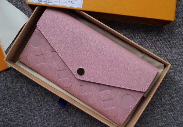 

wallets long women purse men sarah embressed flower letter envelope card holder ladies clutch bags with