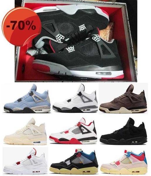 

better quality 4s basketball shoes bred university blue sail amm x violet ore fire red men women 4 military black white cement black cat