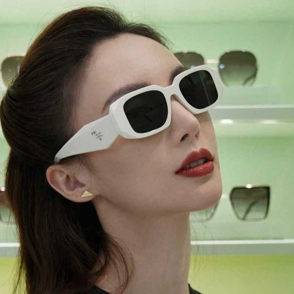 

luxury designer new sunglasses 23 style thick frame triangle narrow glasses jin chen same women slim male, White;black