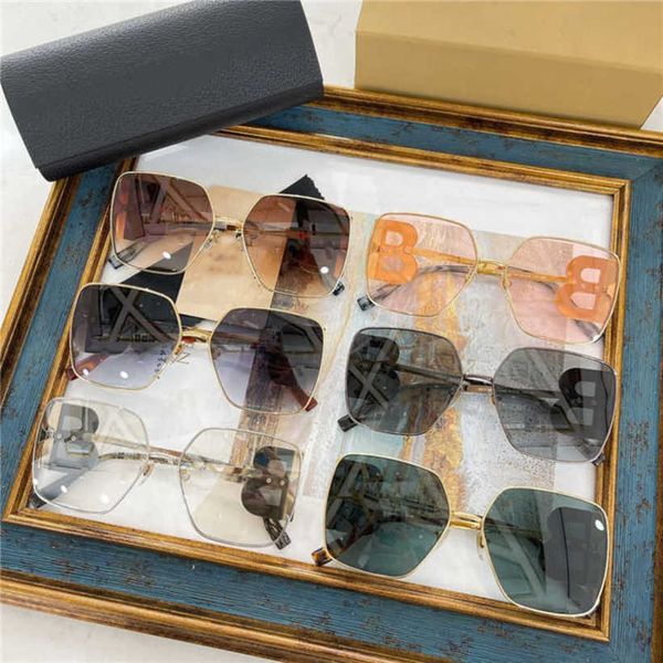 

20% off luxury designer new men's and women's sunglasses 20% off be style letter mirror leg large box, White;black