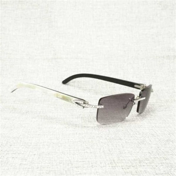 

luxury designer fashion sunglasses 20% off vintage rhinestone natural buffalo horn rimless men wood square glasses women for outdoor shades, White;black