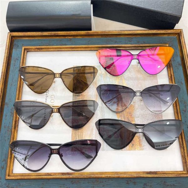 

luxury designer fashion sunglasses 20% off personalized hip-hop women ins same fashion metal cat's eye men, White;black