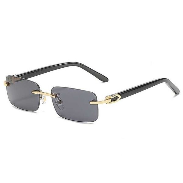 

luxury designer new men's and women's sunglasses 20% off small box frameless plate fashion personalized jelly optical glasses, White;black