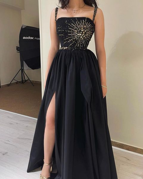 

party dresses luxury black dubai women wear ruched tulle prom dresses glitter sequin formal beading evening gowns arabic party dress 230325, White;black