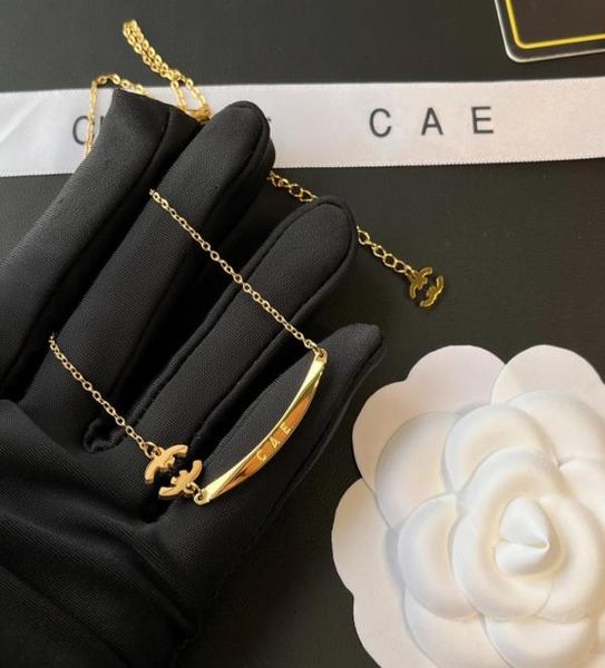 

luxury brand elbow letter pendant necklace designed for women long chain 18k gold plated necklace designer jewelry exquisite acces1710087, Silver