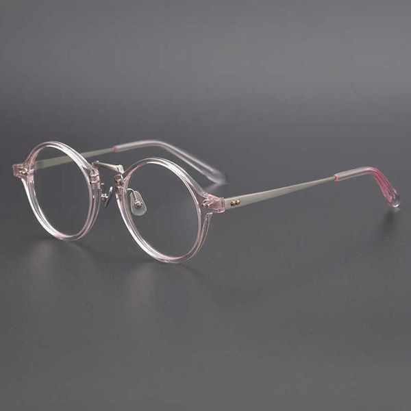 

luxury designer sunglasses 20% off japanese high-profile choice style manual small round eye pure titanium temperament glasses frame fashion, White;black