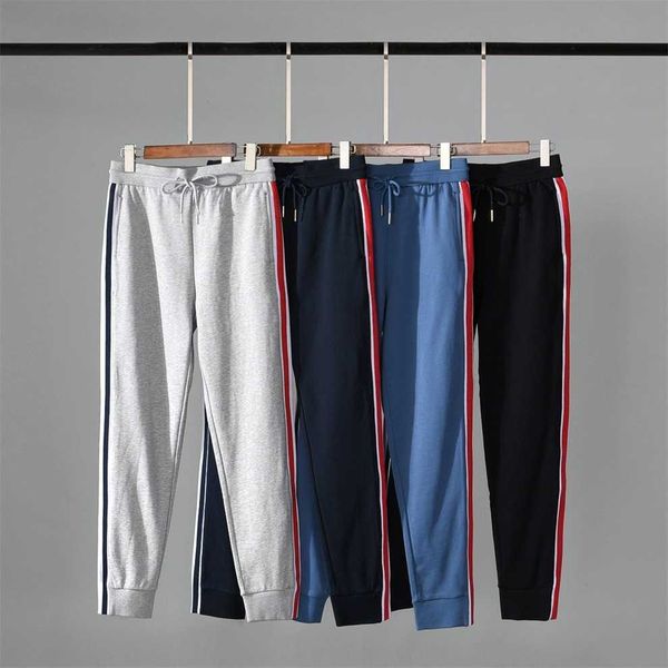 

80% off factory outlet online correct version double side color contrast stripe large webbing guard sports casual pants men's and women, White;black