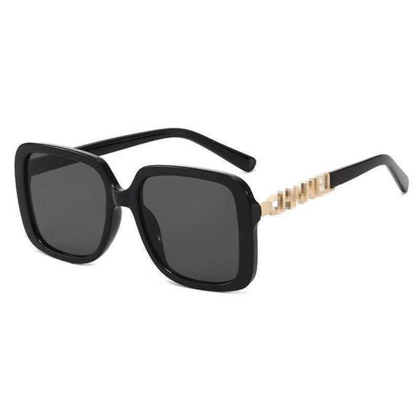 

luxury designer new sunglasses xiaoxiang hollow out letter korean version metal net red plain black frame large face glasses, White;black