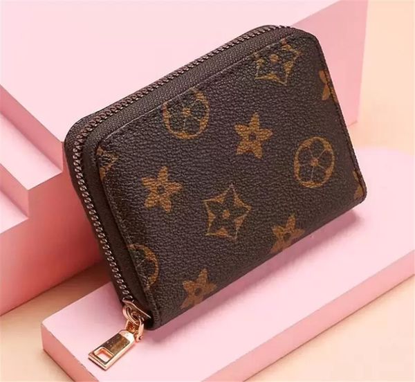 

2023 quality designers wallets purses fashion short zippy wallet monograms classic zipper pocket pallas bag zip coin purse with box, Red;black