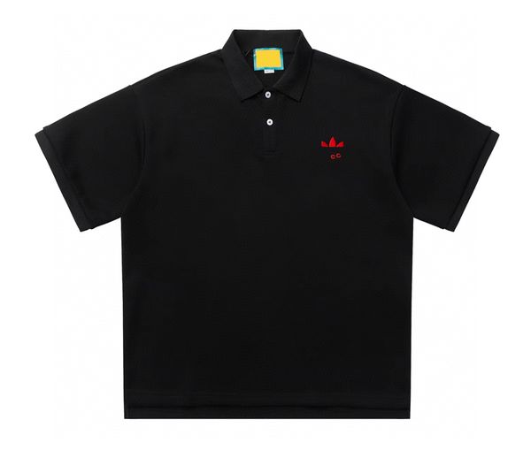 

men's plus tees & polos round neck embroidered and printed polar style summer wear with street pure cotton 1qre, Black;brown
