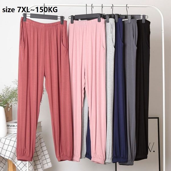 

women's plus size jumpsuits rompers plus size 7xl 150kg spring thermal pants high elastic waist pants ladies loose comfortable sports p, Black
