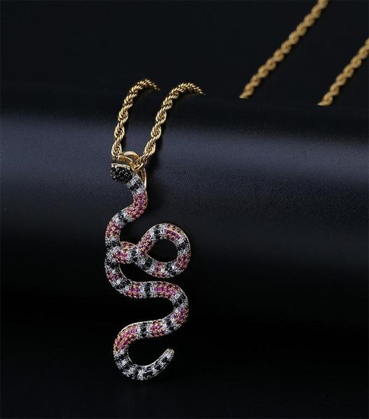 

pendant necklaces zircon colored snake shaped hip hop men39s accessories necklacependant necklacespendant2947906, Silver