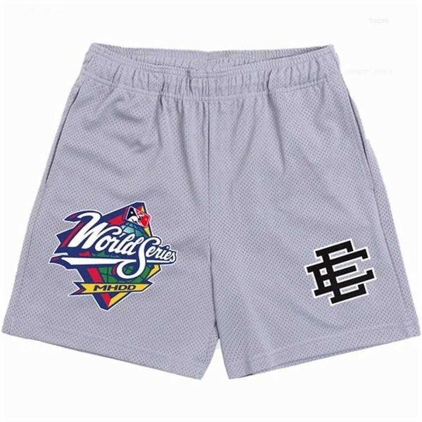 

eric emanuel ee basic shorts baseball world series specific men's casual shorts fitness sports men summer gym workout mesh pant, White;black
