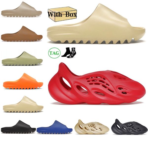 

designer mens womens slides shoes slippers sandals enflame orange onyx bone desert sand earth brown resin pantoufle beautiful woman trainers, Black