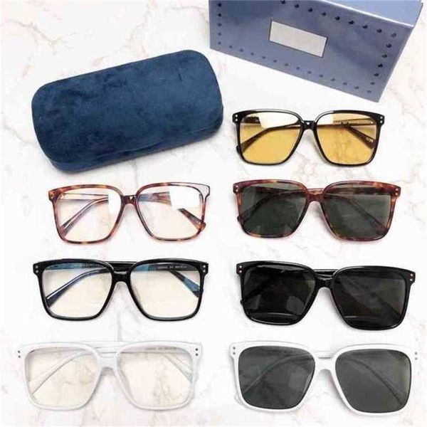 

luxury designer new men's and women's sunglasses 20% off version family personalized fashion box plate style ins net red same tren, White;black