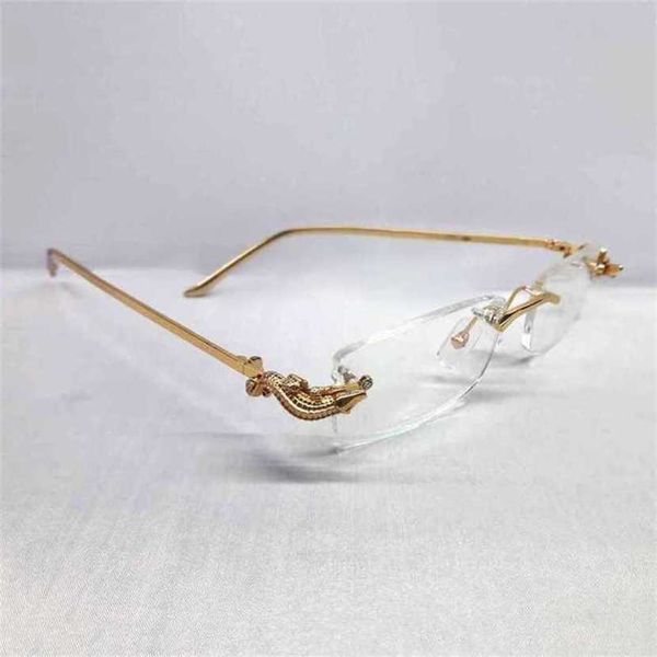 

30% off luxury designer new men's and women's sunglasses 20% off crocodile mens brand glasses woman rimless optical frame prescrip, White;black