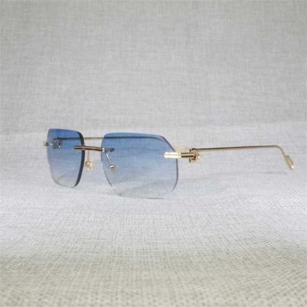 

women's fashion designer sunglasses vintage rimless square men oculos lens shape shade metal frame clear glasses for reading gafas wome, White;black