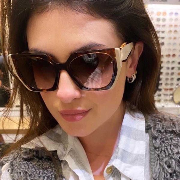 

luxury designer new men's and women's sunglasses 20% off style ins trendsetter cat eye big frame thin plate net red same 15w, White;black